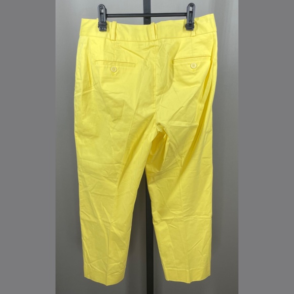 NEW Talbots Pants Womens 8 yellow straight leg casual classic colorful - Picture 7 of 9